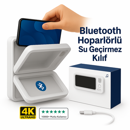 Bluetooth Hoparlörlü Su Geçirmez Kılıf